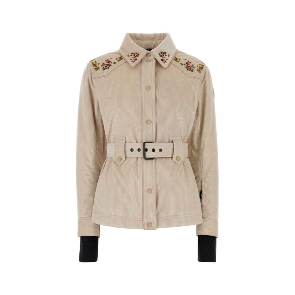 Moncler Grenoble Women Sand Corduroy Olenne Down Jacket